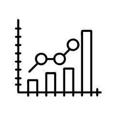 statistical correlation icon, statistical correlation line art - simple line art of statistical correlation, perfect for statistical correlation logos and icons