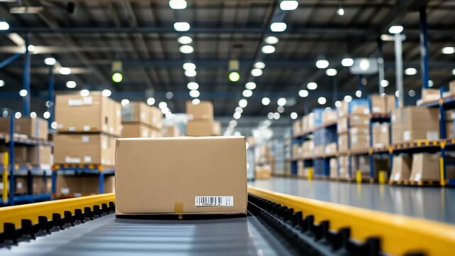 State-of-the-art logistics center featuring advanced automation and precise cargo management.