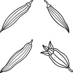 Fototapeta premium Fruit Outline Drawing Fruit Line Art Black and White Clipart