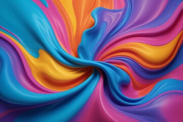 Obraz premium a close up of a colorful swirl of liquid or paint