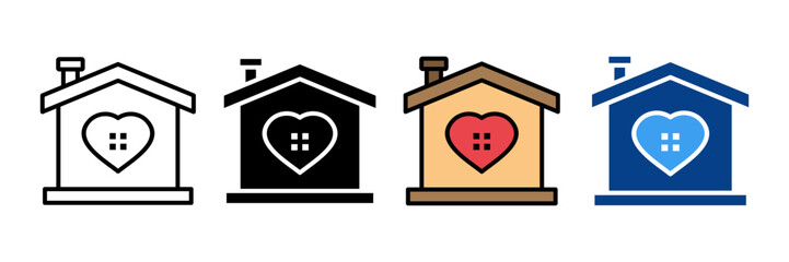 Home Sweet  Icon Set Multiple Style Collection