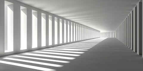 Fototapeta premium empty white corridor