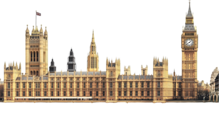 Palace Architecture: Iconic Building Isolated on White