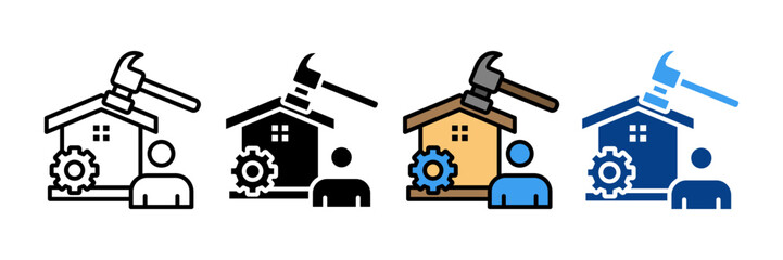 Mortgage  Icon Set Multiple Style Collection
