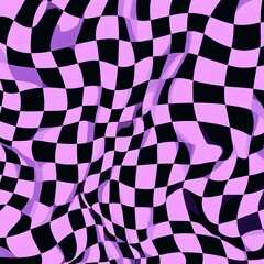 Y2K Distorted Checkered Seamless Pattern for Cute Designs