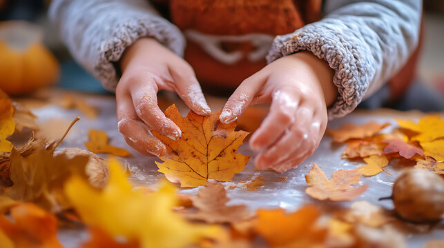 Highlight autumn family bonding during baking and family crafting sessions filled with laughter. 