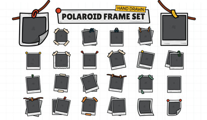 Hand Drawn Polaroid Frame Set