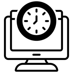 Obraz premium Time Work Icon