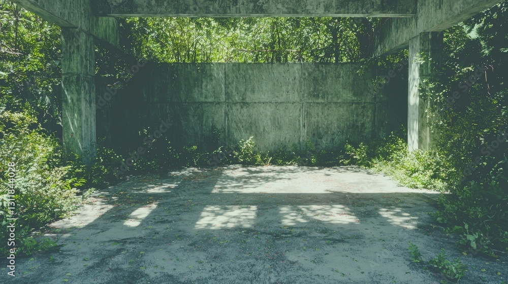 Poster concrete block architecture is a dominant feature of this industrial-style building