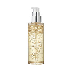 Serum or Liquid gel moisturizer with bubbles isolated on transparent background 