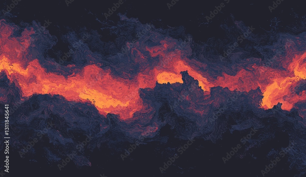 Poster website banners often feature a futuristic abstract background with fluid shapes, vibrant gradients,