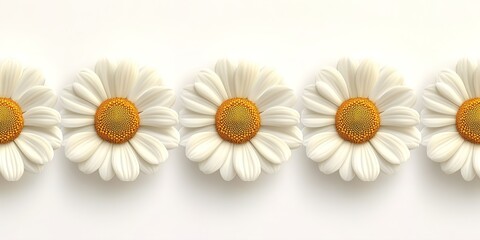 Obraz premium Chamomiles daisy flowers isolated on white 