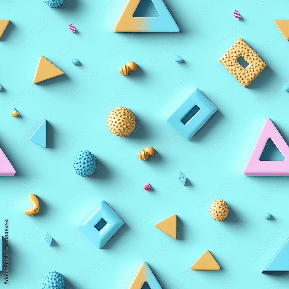 Poster seamless captivating pattern of geometric shapes creating a dynamic visual experience full of energy