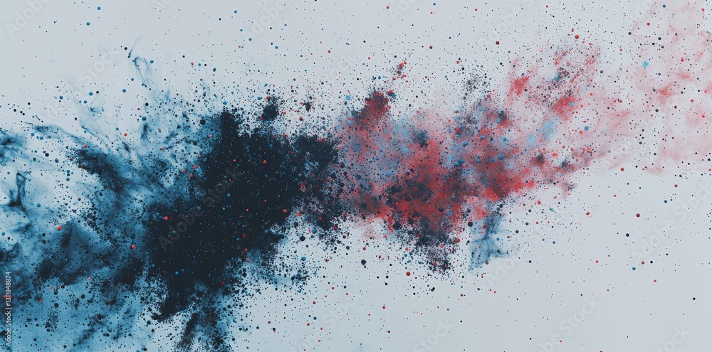 Poster a conceptual technology background featuring blue and red dots serves as an illustration design elem