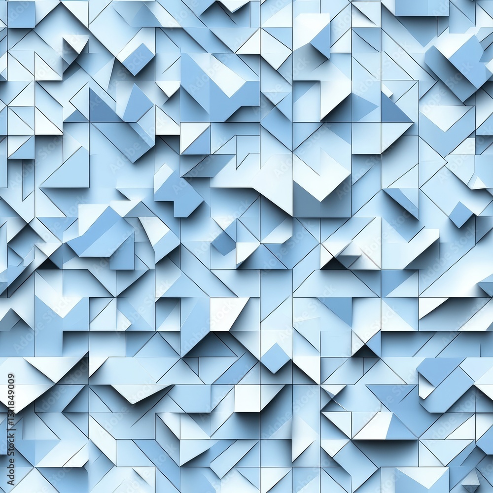 Poster seamless bright blue background featuring an array of small squares creating a playful and engaging 