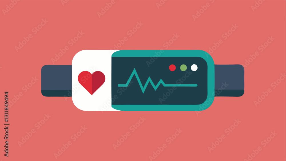 Poster wristband monitor a sleek wristband with a small digital screen displaying hormone levels. the desig