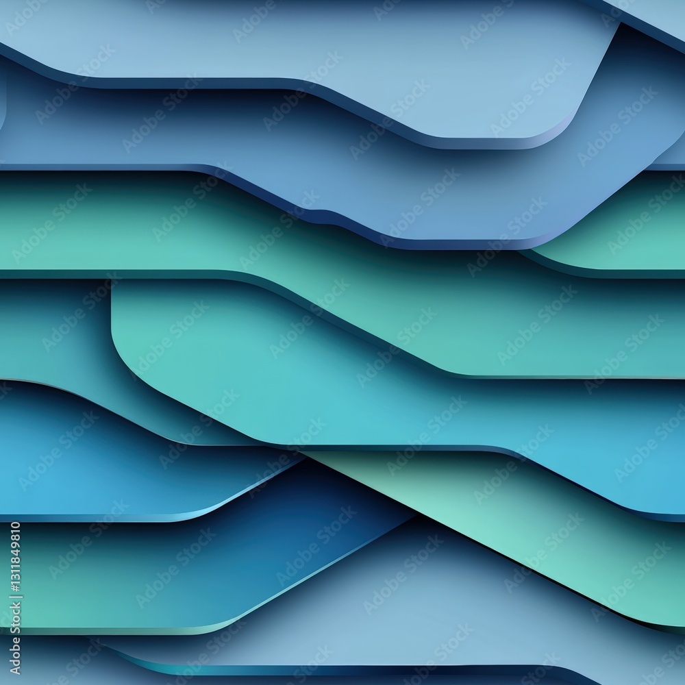 Poster seamless an enchanting blue and green abstract background with swirling patterns creating a dreamlik