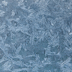 Frost patterns on glass as a background
