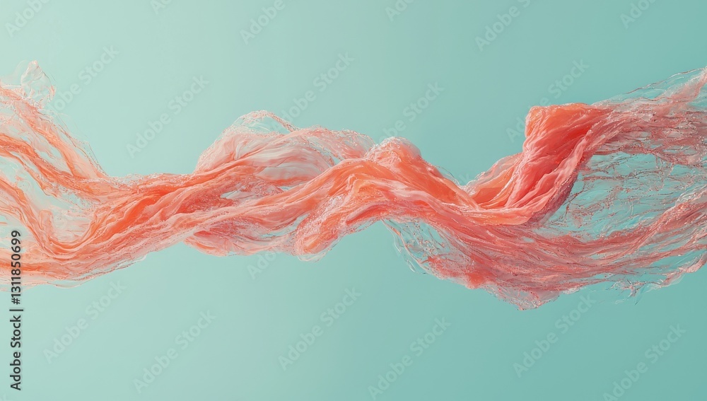 Poster a 3d rendering of an abstract background set amidst a natural landscape, featuring a transparent, gl