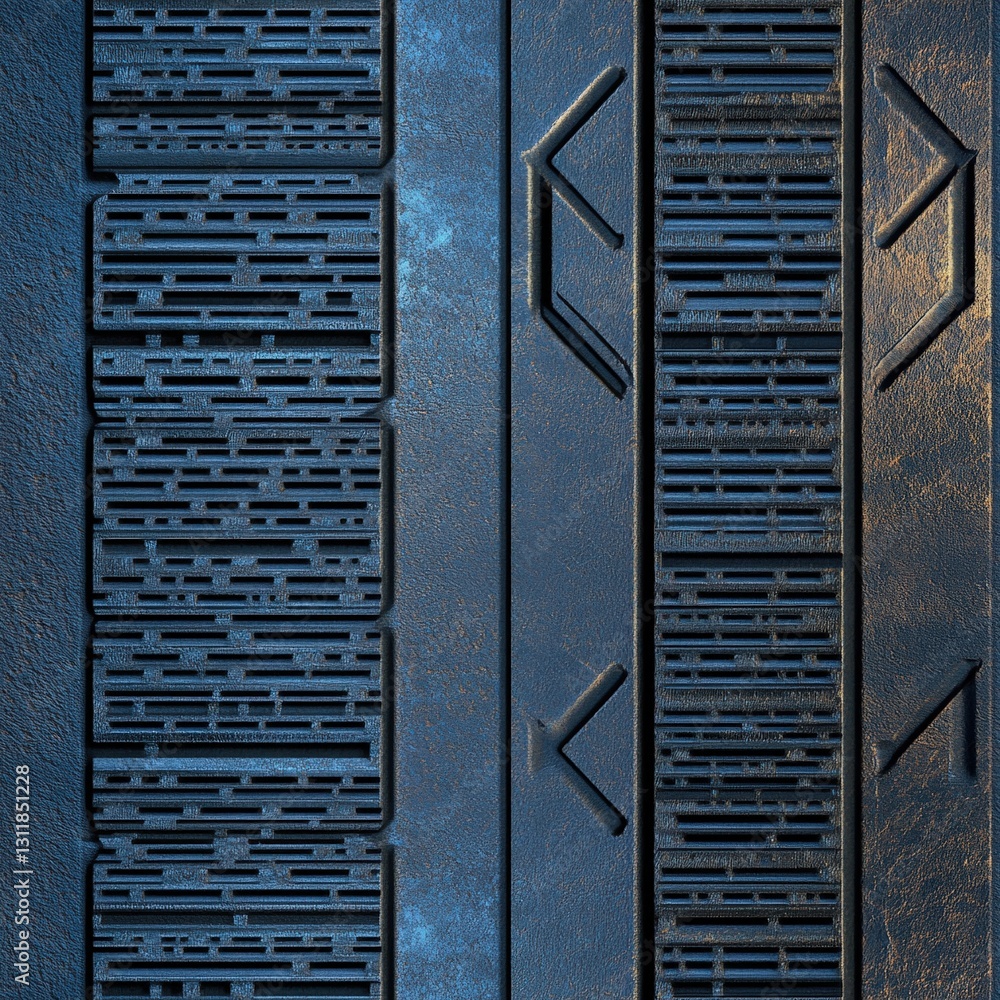 Poster seamless a versatile metal plate featuring various sizes and shapes creating a dynamic visual elemen