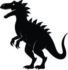 Fototapeta premium Dinosaur Silhouette Vector Design, Dinosaur Icon