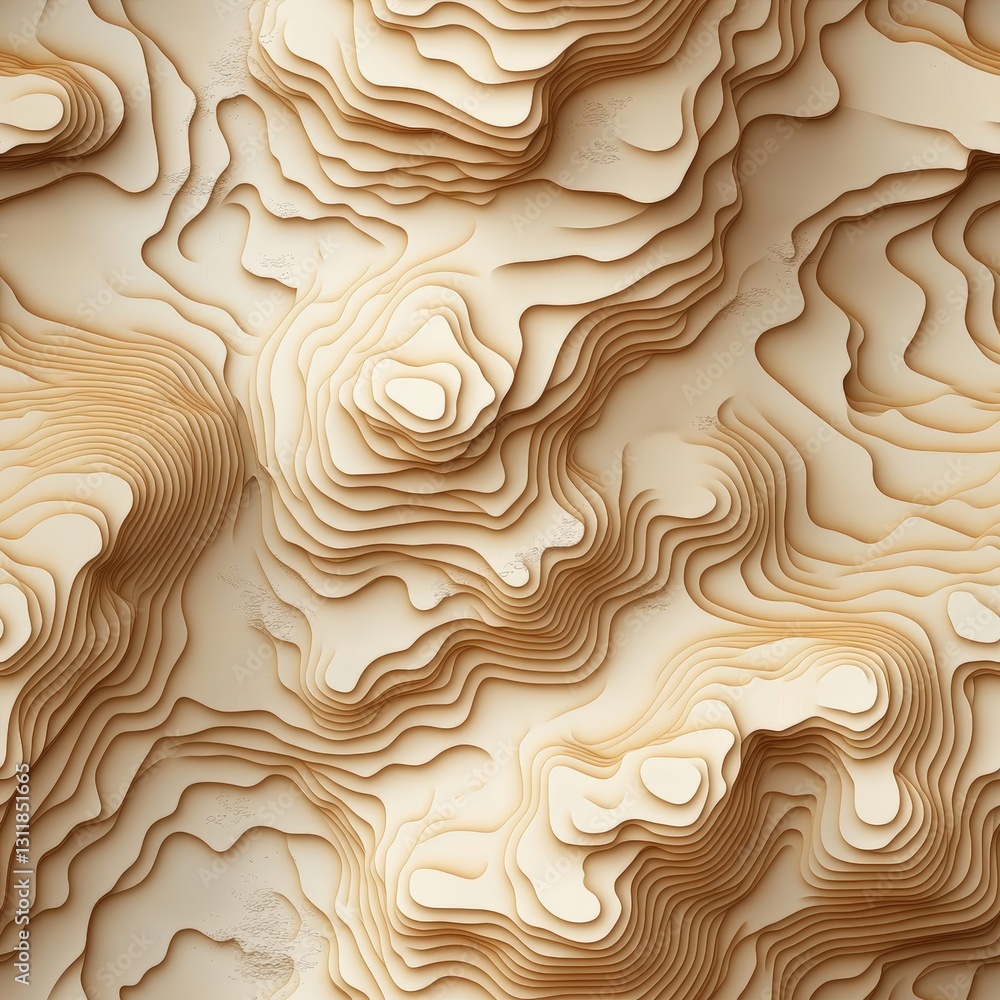 Poster seamless a detailed topographic pattern showcasing elevation changes and geological features perfect