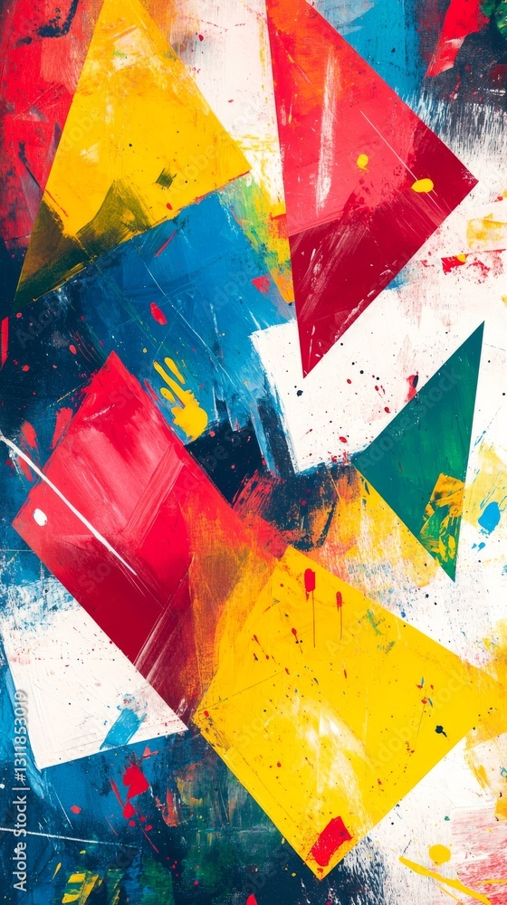 Poster a striking ai-generated abstract design, blending modern technology and geometric elements. perfect 