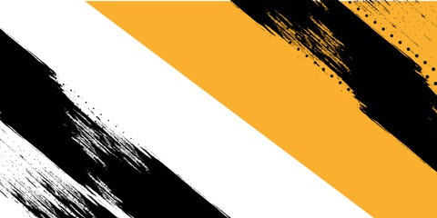 Yellow and black backdrop with dot halftone pattern element. Abstract brush grunge background. retro comic concept for your graphic design, banner or poster.