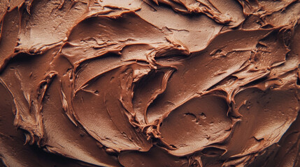 Rich creamy chocolate spread close-up texture
