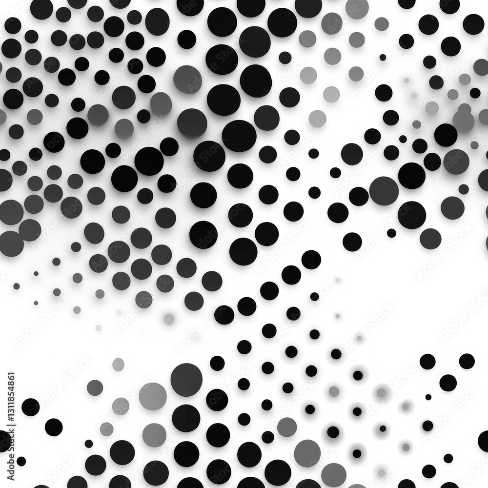 Poster seamless a clean white background featuring black circles creating a minimalist design element ideal