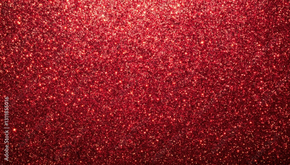 Poster shimmering red glitter texture with sparkling bokeh effect, festive luxury background for holiday de