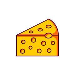 cheese icon vector illustration isolated on white background