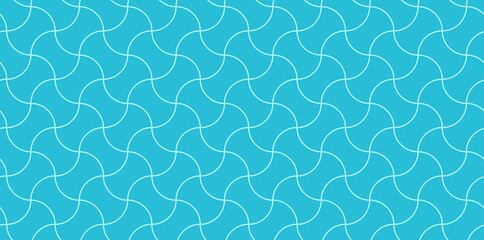 Seamless wave pattern with thin lines. Blue geometric background.