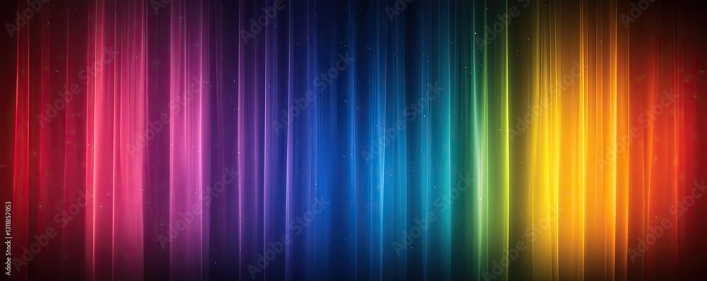 Poster aurora borealis northern lights idea. vibrant abstract background with colorful vertical stripes cre
