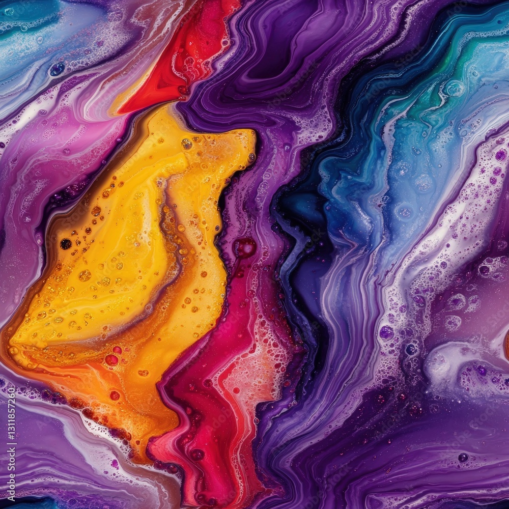 Aufkleber seamless colorful fluid design featuring vibrant hues blending smoothly to create a dynamic and ener