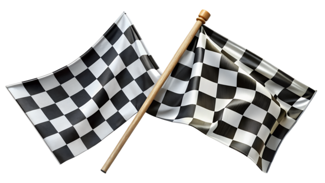 racing flag isolated on white