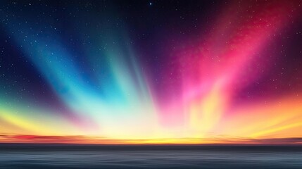 Aurora borealis northern lights idea. Breathtaking display of colorful auroras illuminating a serene night sky.