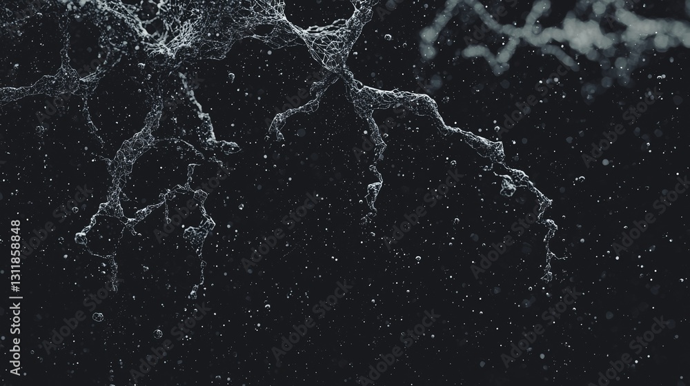 Poster the background of network technology is an abstract datum connection mesh of tech and blue design, u