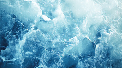 Fototapeta premium Crystal clear blue ice texture with intricate patterns and reflective surfaces