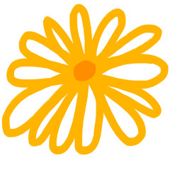 abstract yellow flower