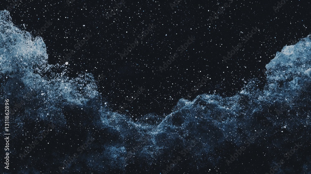 Aufkleber a celestial effect is produced in this digital design by incorporating a vibrant blue abstract backg