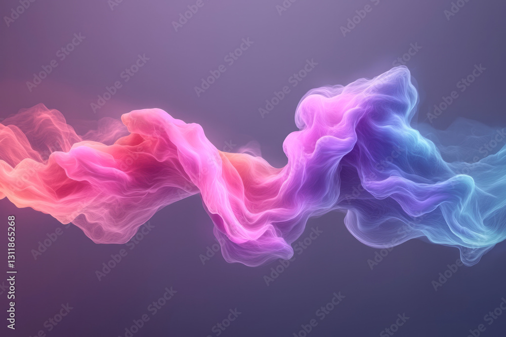 Poster a modern cyber art piece merging sharp geometric elements with fluid neon light trails, crafting a
