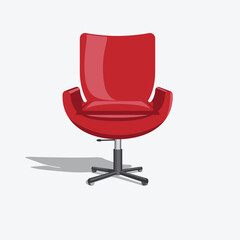 Obraz premium red armchair isolated on white