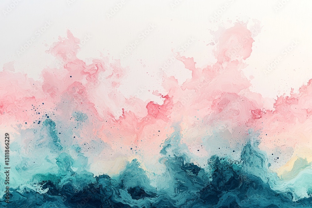 Aufkleber abstract background featuring a creative generative ai image with a beige pink and green pattern