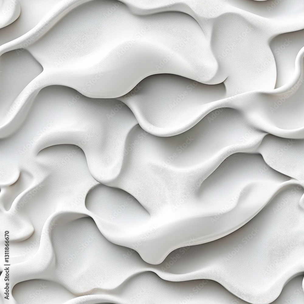 Poster seamless abstract design featuring a white background with wavy lines creating a soft and smooth vis