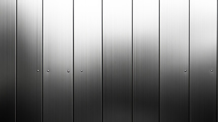 Sleek vertical metal panels with brushed silver finish and subtle reflection