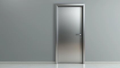 Expansive minimalism with off-white wall and light taupe sofa.