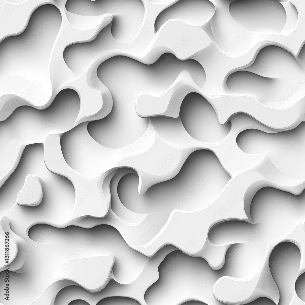 Poster seamless a white background adorned with multiple shapes creating a unique visual experience that ev