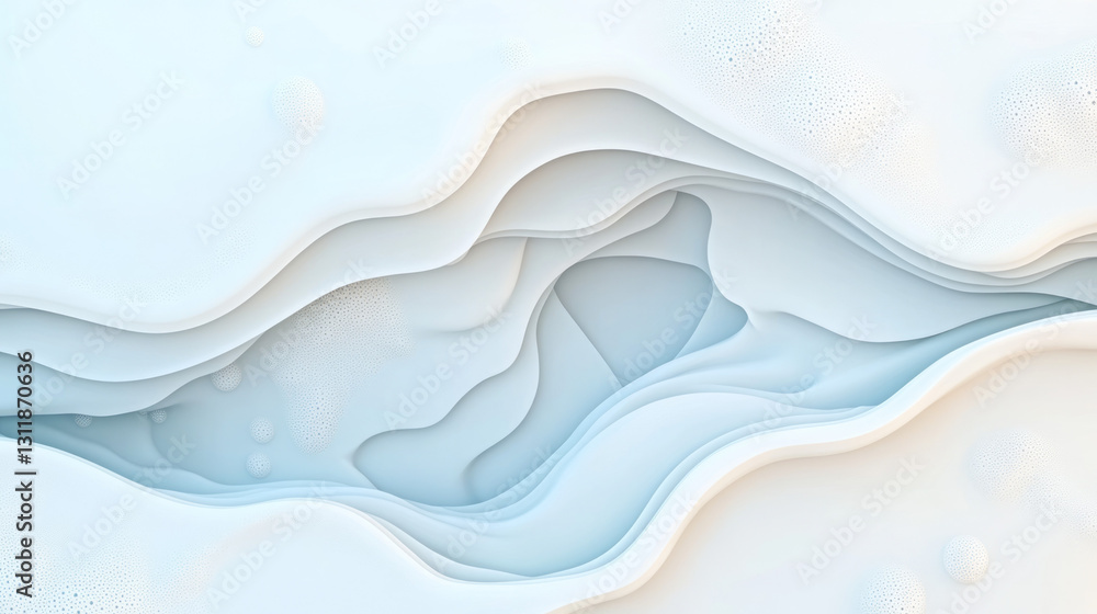 Aufkleber dreamlike composition of ethereal foam droplets falling in a gentle cascade, merging with subtle