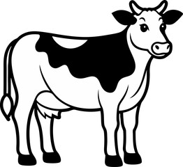 vector illustration of a cow